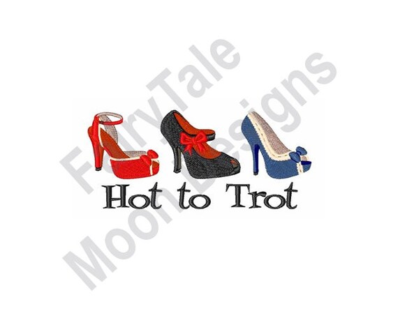 Hot To Trot Diseño de bordado de máquina borde de tacones | Etsy España