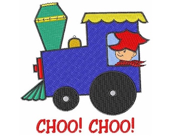 Choo Choo - Machine Embroidery Design, Toy Train Embroidery Pattern, Children's Toy Embroidery Design