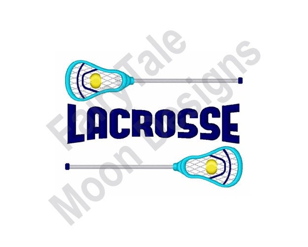 Embroidery Design: Crossed Lacrosse Sticks – 3 sizes