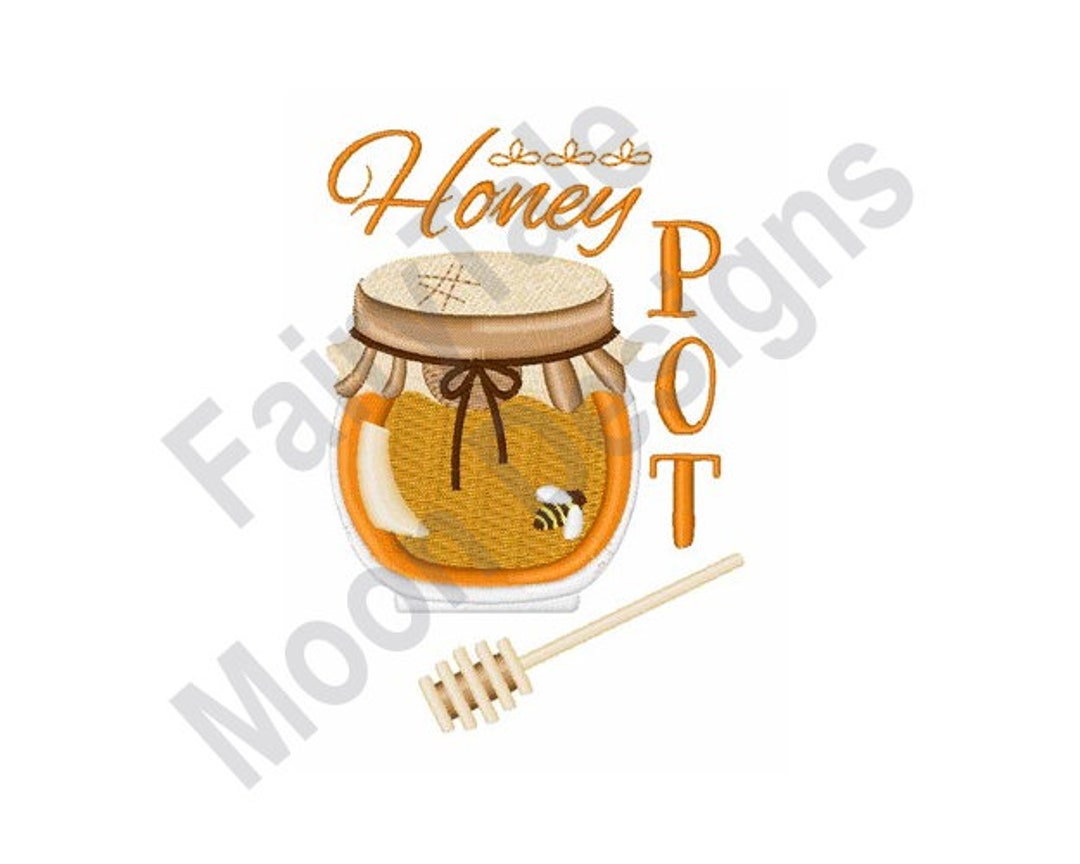 Honey Pot Machine Embroidery Design Honey Pot Embroidery Etsy
