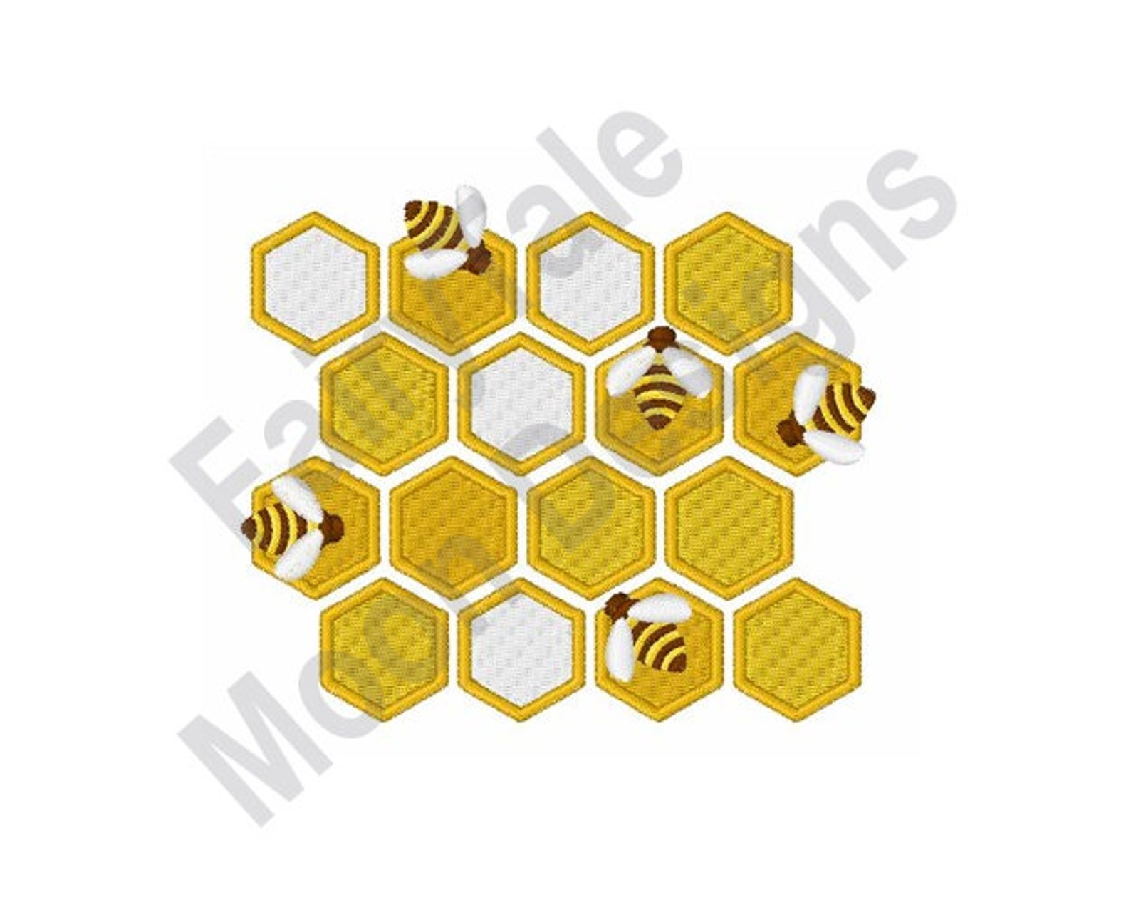 Beehive Machine Embroidery Design Beehive Embroidery Etsy