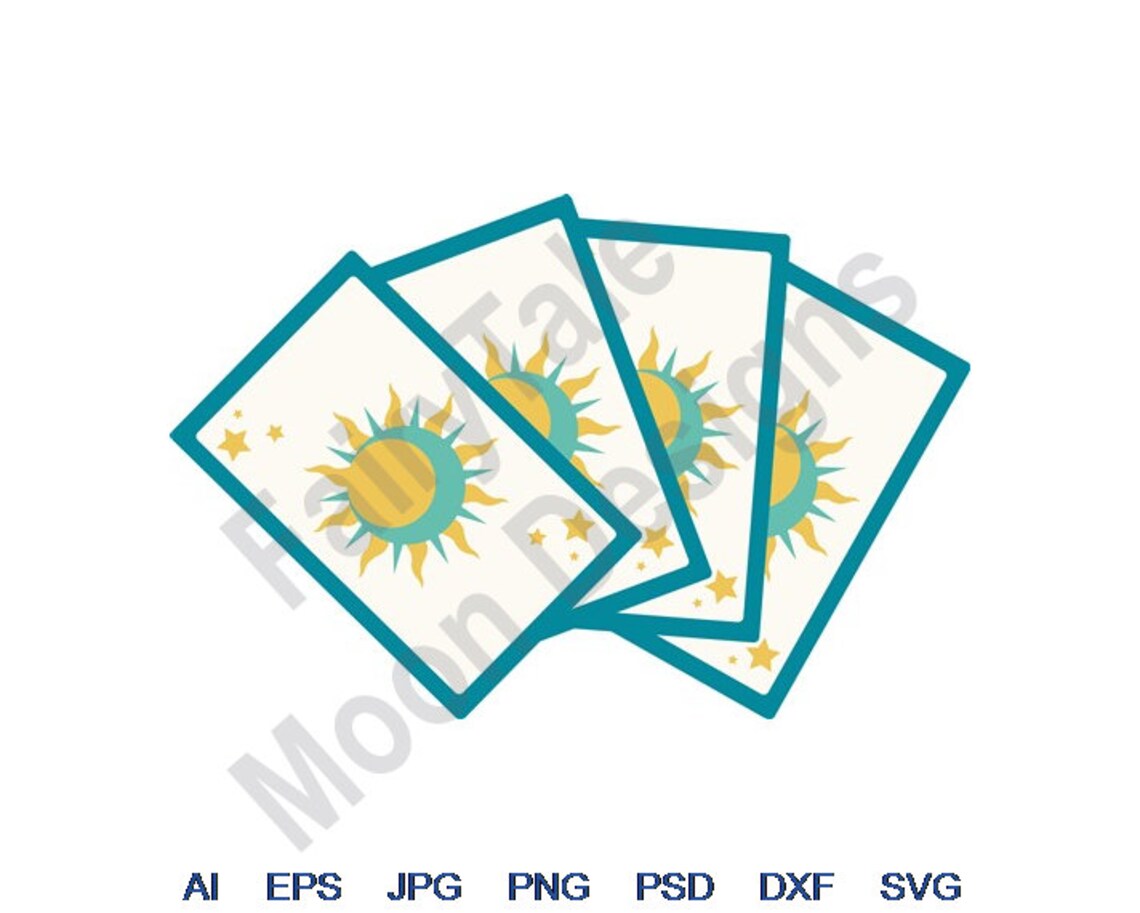Tarot Cards Svg Dxf Eps Png Jpg Vector Art Clipart Etsy
