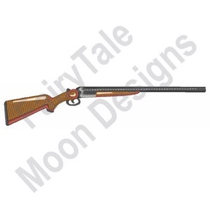 Shotgun - Machine Embroidery Design, Sporting Clay Shotgun Embroidery Pattern, Clay Pigeon Shooting Design, Skeet Shooting Pattern