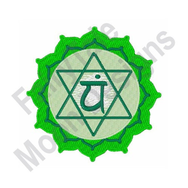 Heart Chakra Symbol - Machine Embroidery Design, Love Mandala Embroidery Pattern, Chakra Symbol Embroidery Design, Anahata Embroidery Design