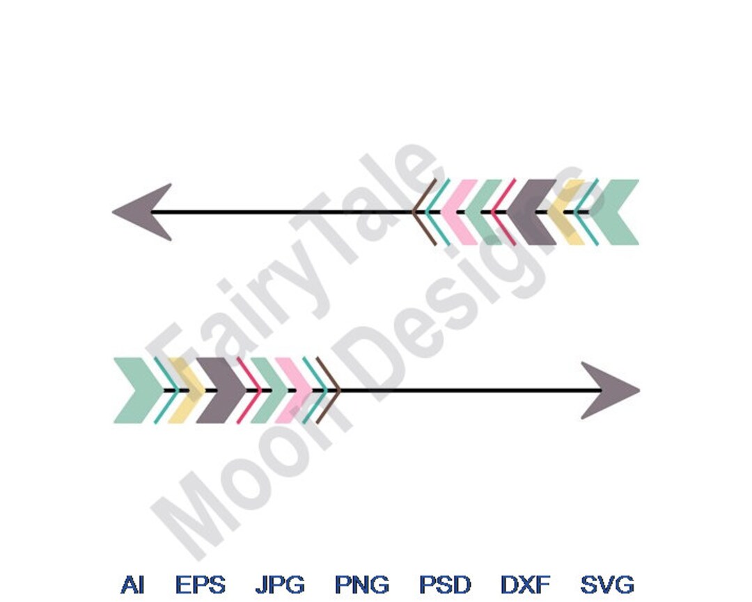 Flechas coloridas Svg Dxf Eps Png Jpg Vector Art - Etsy España