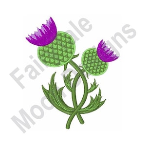 Thistle Flower - Machine Embroidery Design, Thistle Embroidery Pattern, Purple Floral Embroidery Design