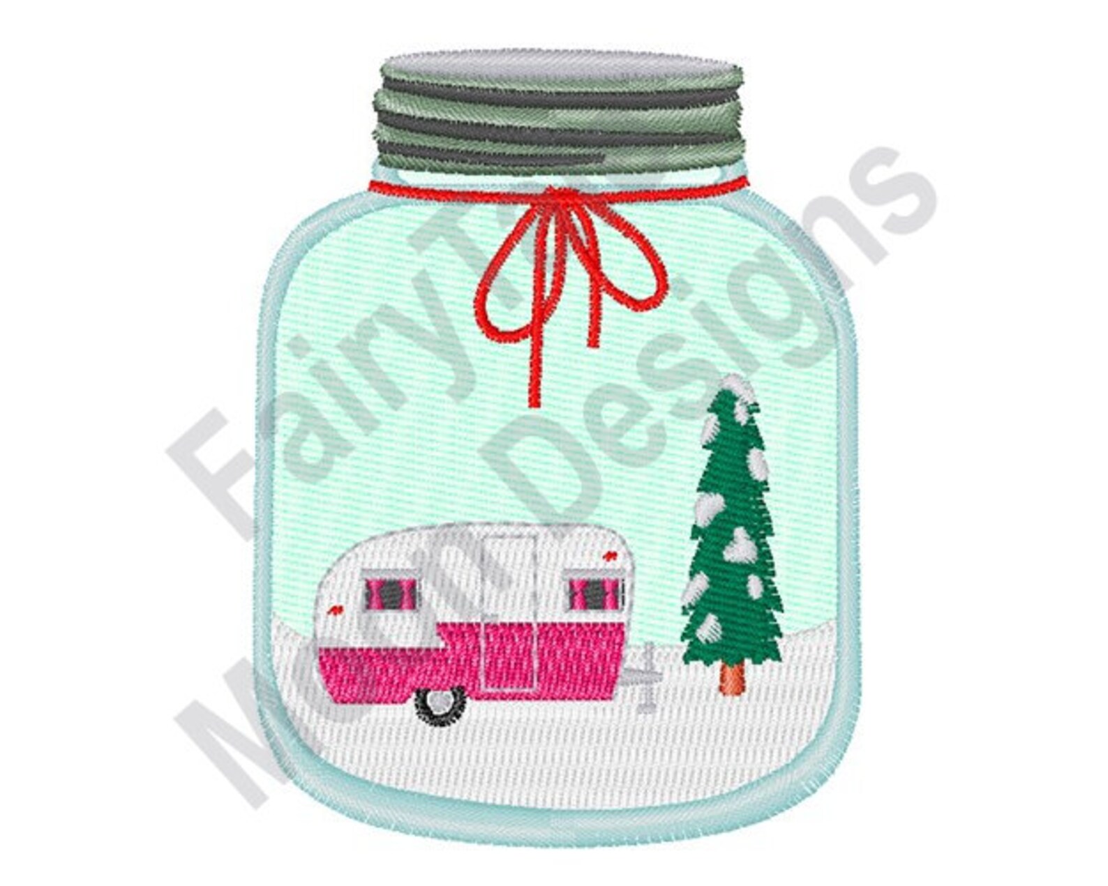 Christmas Mason Jar Machine Embroidery Design Winter Etsy