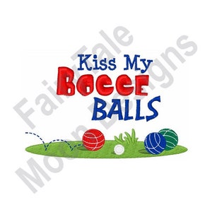 Bocce Ball Game - Machine Embroidery Design, Bocce Balls Embroidery Pattern, Bocci Game Embroidery Design, Petanque Embroidery Design