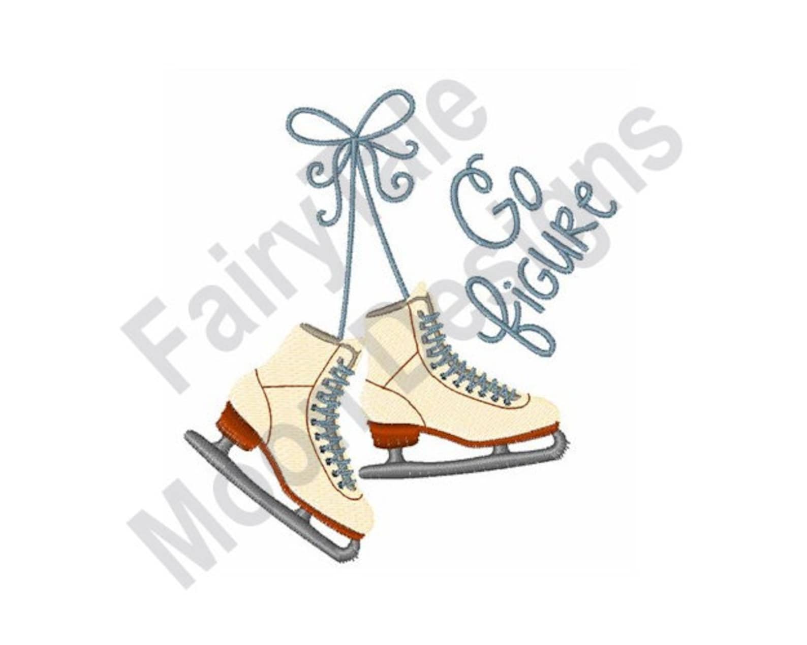 Go Figure Machine Embroidery Design Ice Skating Embroidery Etsy