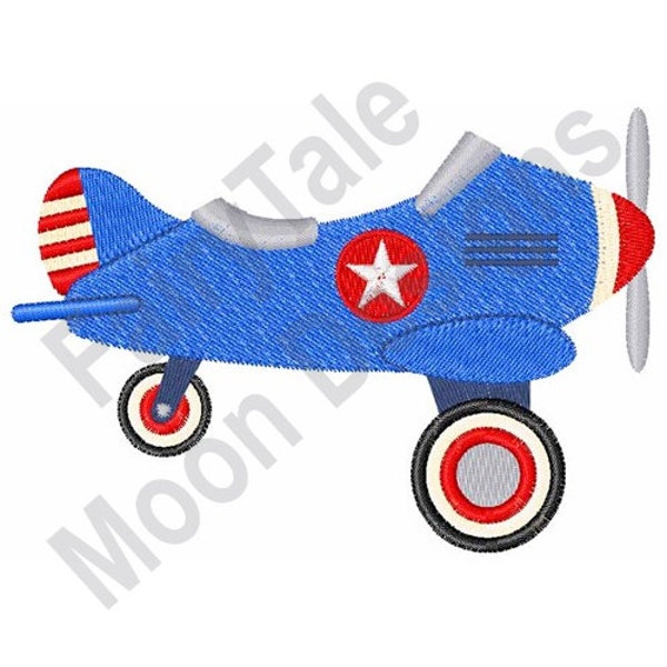 Small Vintage Airplane - Machine Embroidery Design, Toy Airplane Embroidery Pattern, Single Engine Plane Embroidery Design