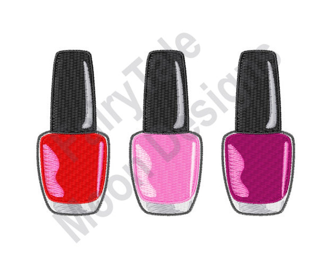 Nail Polish Machine Embroidery Design, Nail Polish Embroidery Pattern