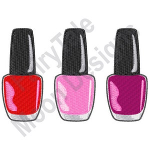 Nail Polish - Machine Embroidery Design, Nail Polish Embroidery Pattern, Nail Enamel Design, Manicure Embroidery Design