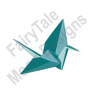 Origami Crane - Machine Embroidery Design, Origami Bird Embroidery Pattern, Paper Crane Design, Orizuru Embroidery Design