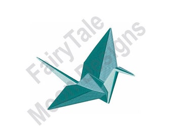 Origami Crane - Machine Embroidery Design, Origami Bird Embroidery Pattern, Paper Crane Design, Orizuru Embroidery Design