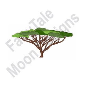 African Tree - Machine Embroidery Design, Acacia Tree Embroidery Pattern, Savanna Plant Embroidery Design