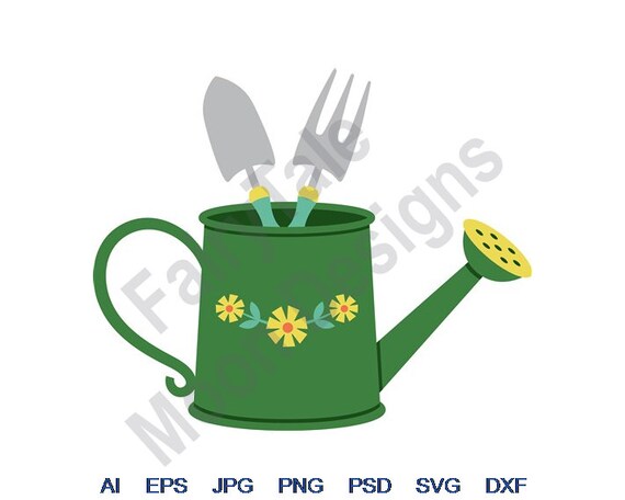 Watering Can Svg Dxf Eps Png Jpg Vector Art Clipart - Etsy