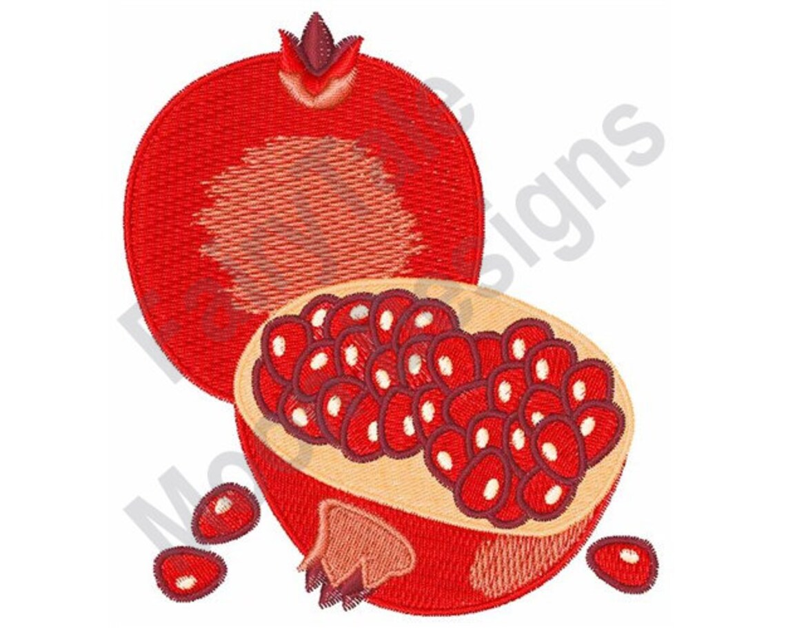 Pomegranate machine embroidery design red juicy fruit  etsy uk Pomegranate machine embroidery design red juicy fruit  etsy uk