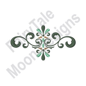 Vintag Flourish Ornament - Machine Embroidery Design, Floral Embellishment Embroidery Pattern, Ornate Flourish Decoration Embroidery Design