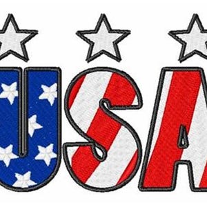 USA Flag - Machine Embroidery Design, Patriotic Stars Embroidery Pattern, American Flag Embroidery Design, July 4th Embroidery Design