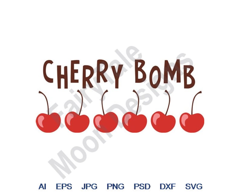 Cherry Bomb Svg Dxf Eps Png Jpg Vector Art Clipart | Etsy