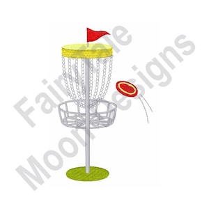 Frisbee Disc Golf - Machine Embroidery Design, Disc Golf Basket Embroidery Pattern, Frisbee Embroidery Design, Disc Golf Embroidery Design