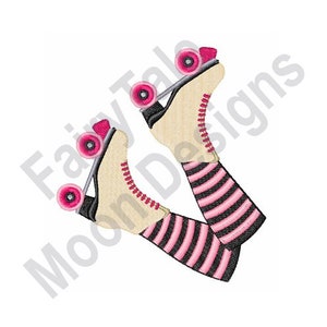 Roller Skates - Machine Embroidery Design, Girl Roller Skates Embroidery Pattern, Girl Legs Embroidery Design, Roller Skater Legs Design