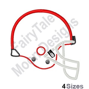 Football Helmet Outline - Machine Embroidery Design, Sports Game Equipment Embroidery Design, Football Helmet Embroidery Pattern