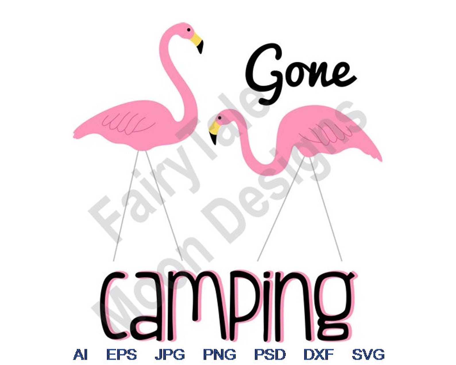 Gone Camping Svg Dxf Eps Png Jpg Vector Art Clipart | Etsy