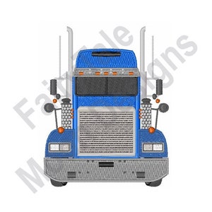 Semi Truck - Machine Embroidery Design, Tractor Trailer Truck Embroidery Pattern, Semi Trailer Truck Embroidery Design