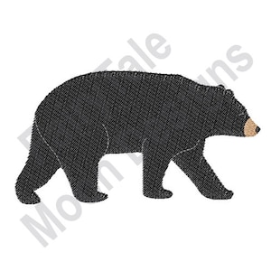 Black Bear - Machine Embroidery Design, American Black Bear Embroidery Pattern, Wildlife Animal Embroidery Design