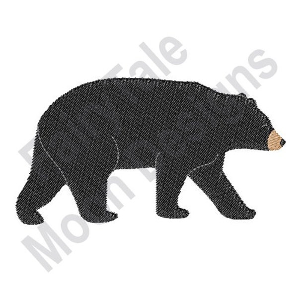 Black Bear - Machine Embroidery Design, American Black Bear Embroidery Pattern, Wildlife Animal Embroidery Design