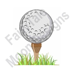 Golf Ball - Machine Embroidery Design, Golf Tee Embroidery Pattern, Golfing Embroidery Design