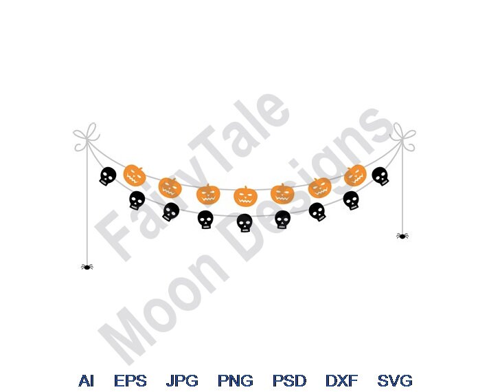 Halloween Clothes Line Svg Dxf Eps Png Jpg Vector Art Etsy