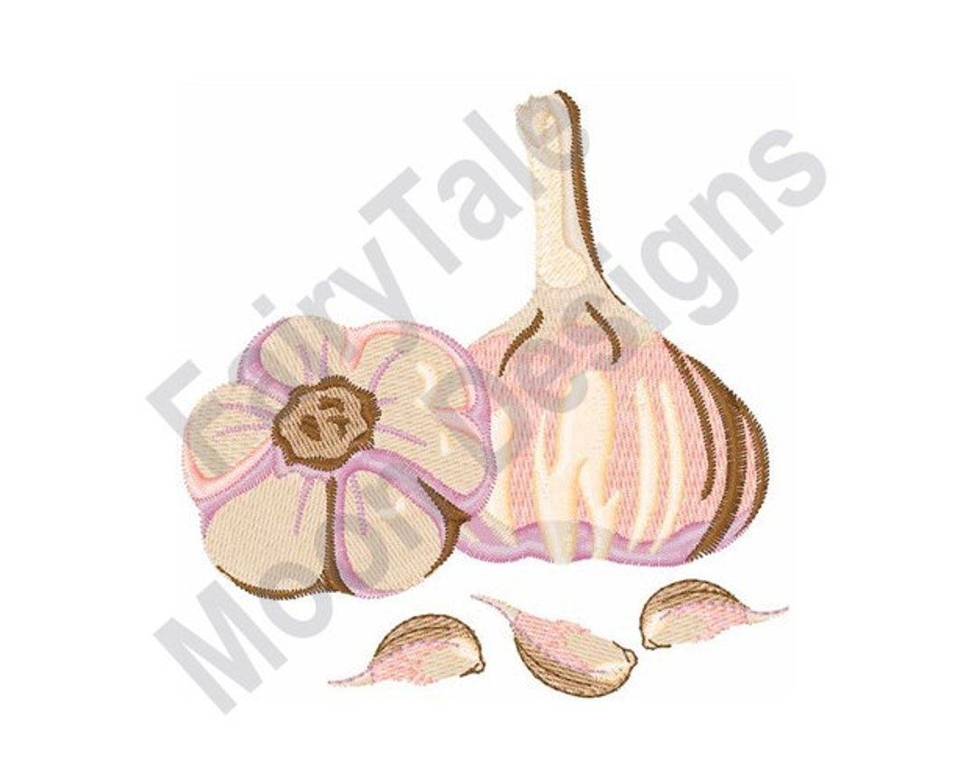 Garlic Embroidery Pattern Garlic Bulbs - Machine Embroidery Design, Garlic Embroidery Pattern ...