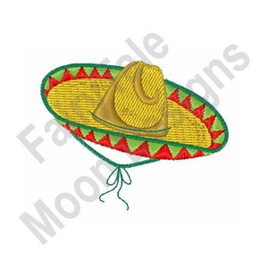 Sombrero - Machine Embroidery Design, Mexican Sombrero Embroidery Pattern, Sun Hat Embroidery Design