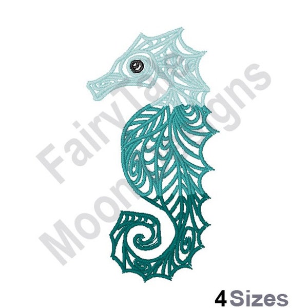 Seahorse - Machine Embroidery Design, Seahorse Outline Embroidery Pattern, Sea Horse Embroidery Design