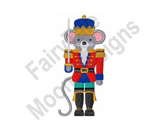 Nutcracker Mouse - Machine Embroidery Design, Christmas Nutcracker Embroidery Pattern, Toy Soldier Mouse Design, Xmas Mouse Embroidery