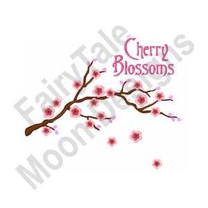 桜 - 機械刺繍デザイン、開花する桜の刺繍パターン、日本の桜の刺繍デザイン、桜の刺繍