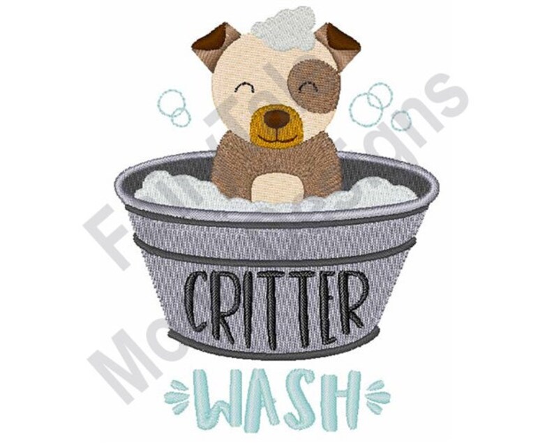 Critter Wash Machine Embroidery Design Dog Grooming Etsy