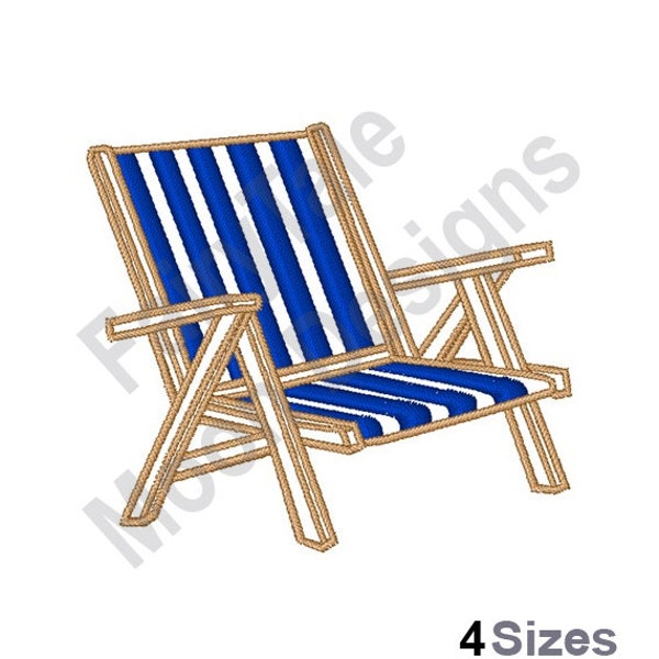 Beach Chair - Machine Embroidery Design, Outdoor Patio Chair Embroidery Pattern