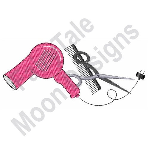 Hair Stylist Tools Machine Embroidery Design Hair Cutting Etsy