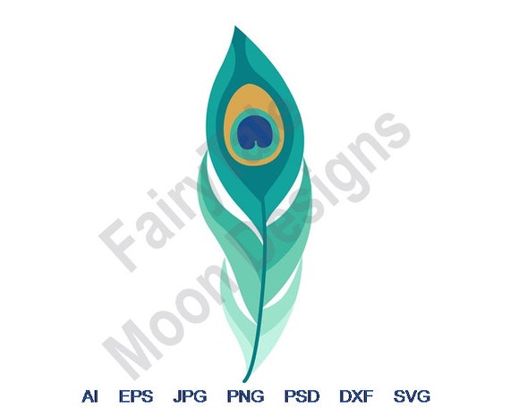 Peacock Feather. icon illustration vector. Peacock Feather SVG Stock Vector