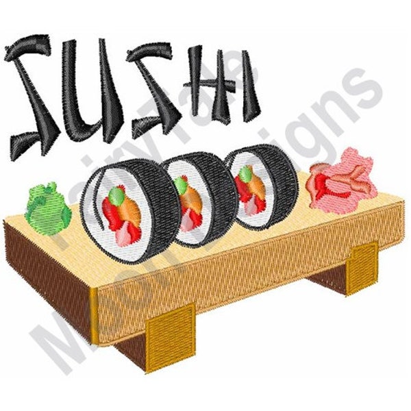 Sushi - Machine Embroidery Design, Sushi Rolls Embroidery Pattern, Maki Sushi Embroidery Design, Sushi Table Embroidery Design