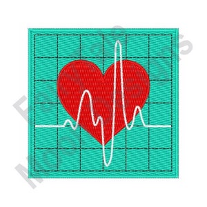 Heart with Heart Rate Symbol Pulse Heart Beat - Heartbeat * ClipArt digital  download eps/dxf/png/jpeg/svg