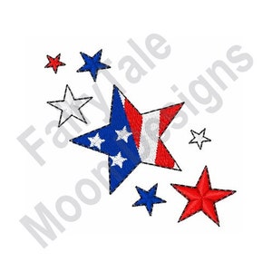 American Flag Stars - Machine Embroidery Design, Patriotic USA Stars Embroidery Pattern, Fourth Of Jult Stars, July 4th Stars Embroidery