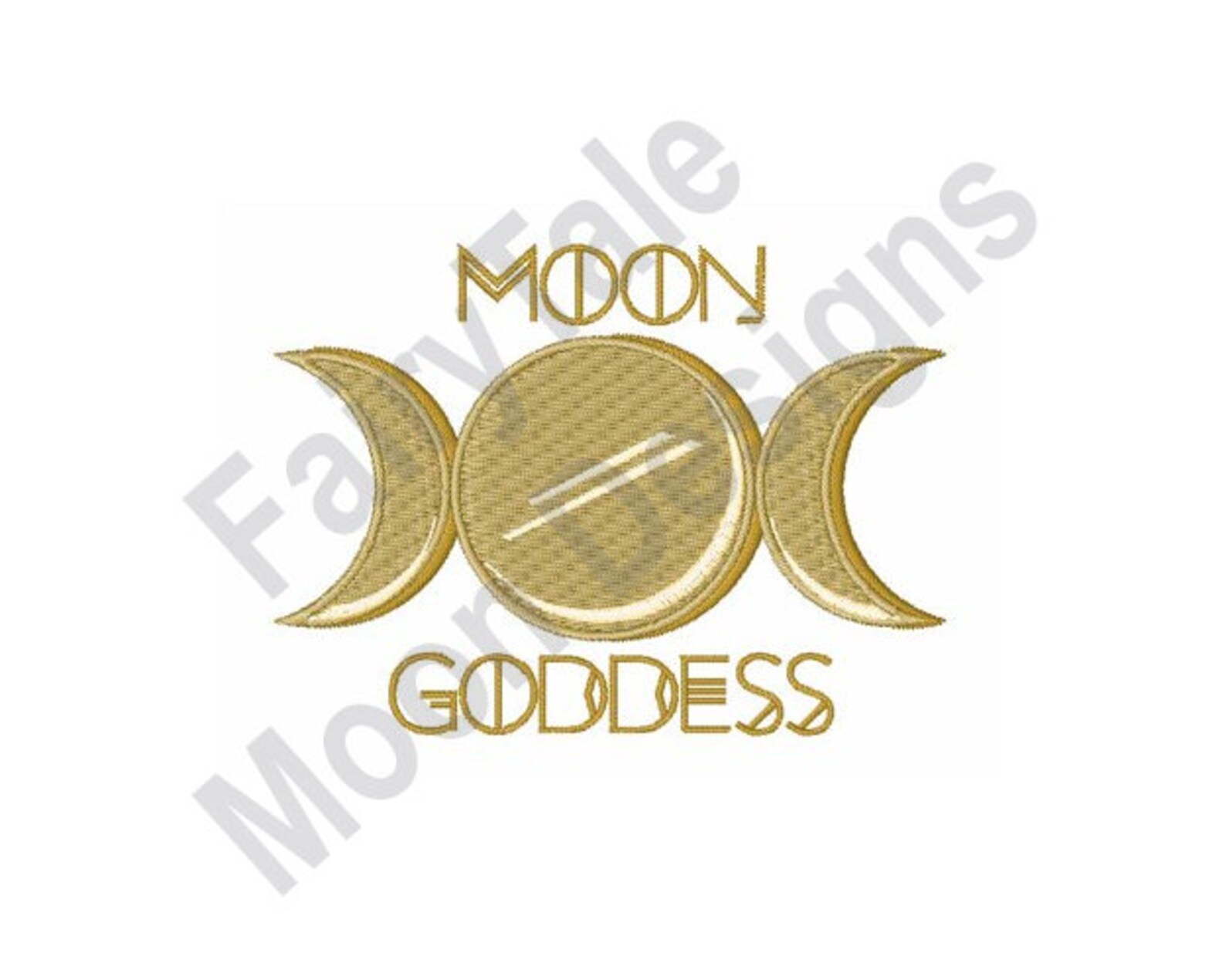 Moon goddess machine embroidery design triple goddess moon  etsy