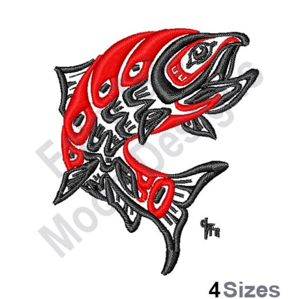 Tribal Fish - Machine Embroidery Design, Tribal Fish Tattoo Embroidery Pattern