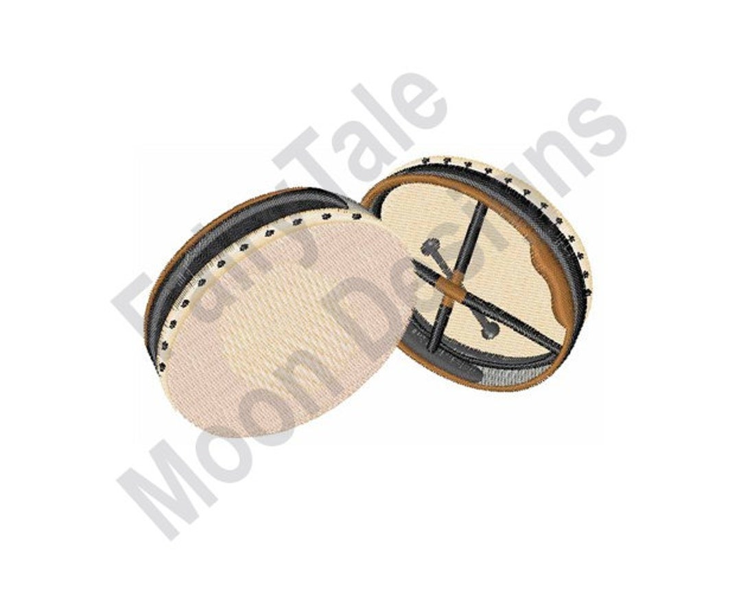Irish Bodhran Drums Machine Embroidery Design, Bodhrán Embroidery