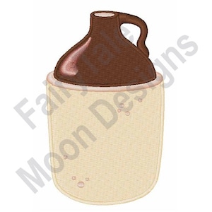 Moonshine Jug - Machine Embroidery Design, Moonshine Whiskey Jug Embroidery Pattern, Vintage Stoneware Jug Embroidery Design