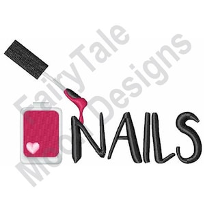 Nails - Machine Embroidery Design, Nail Polish Embroidery Pattern, Nail Enamel Design, Nail Varnish Pattern, Manicure Pedicure Embroidery